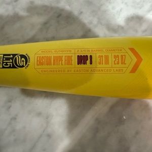 Baseball bat, Easton hype fire, drop 8. 31 inches.